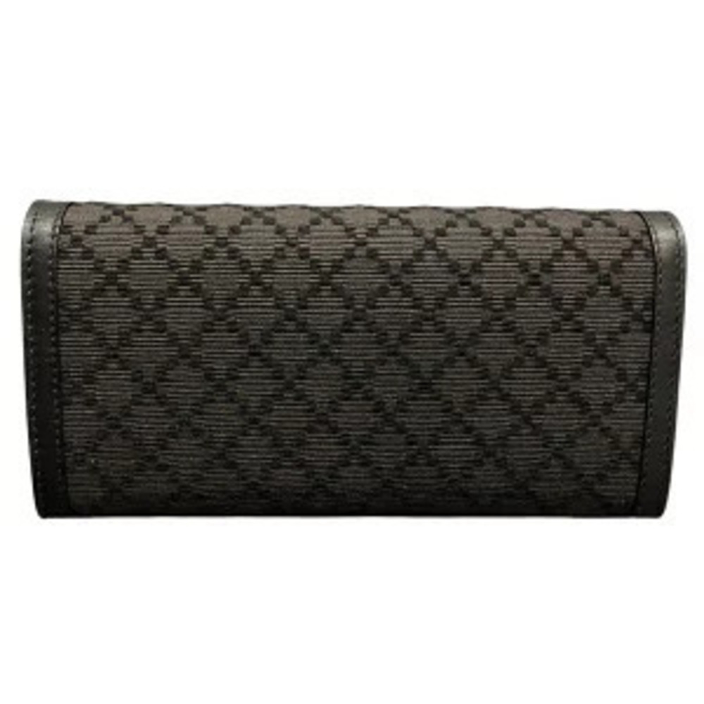 Gucci Zipper Wallet Diamante Round Long Black